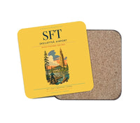 Thumbnail for Skellefteå Airport (SFT) design on yellow 1 piece coaster