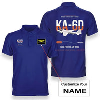 Thumbnail for KA-6D Intruder design on blue+name double-side polo t-shirt, double-side print