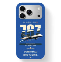 Thumbnail for Boeing 787-8 Dreamliner design on blue magsafe iphone case
