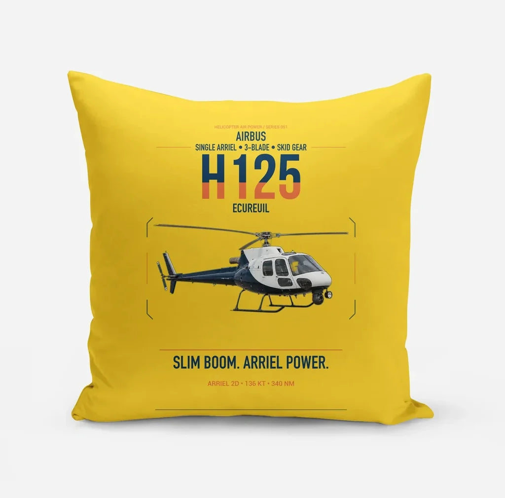 Airbus H125 design on yellow pillow