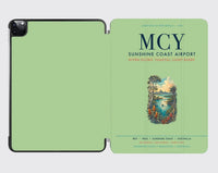 Thumbnail for Sunshine Coast Airport (MCY) design on light green ipad tablet case