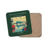 Thumbnail for The Salt Flat Mirror - Designed Coasters design on dark green 1-piece