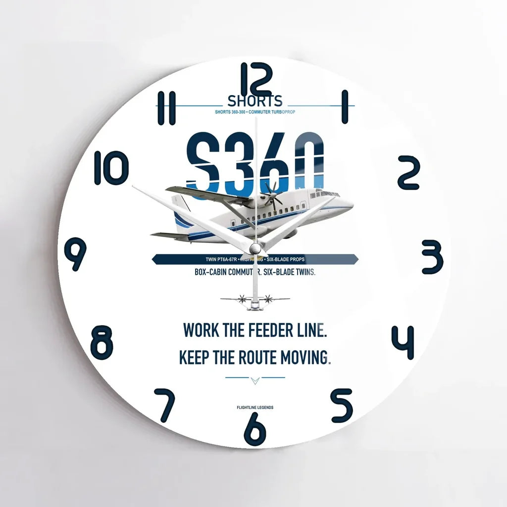 Shorts 360-300 design on white no frame wall clock