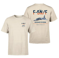 Thumbnail for F-5N F Adversary design on beige double-side t-shirt, double-side print