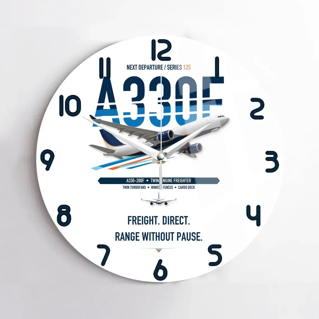 Airbus A330-200F design on white no frame wall clock