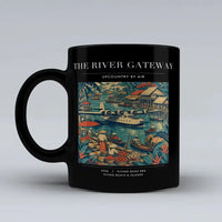 Thumbnail for VINTAGE G4066 - The River Gateway - Ceramic Mug design on black