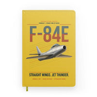 Thumbnail for F-84E Thunderjet design on yellow notebook