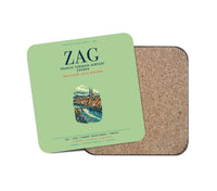 Thumbnail for Franjo Tuđman Airport Zagreb (ZAG) design on light green 1 piece coaster