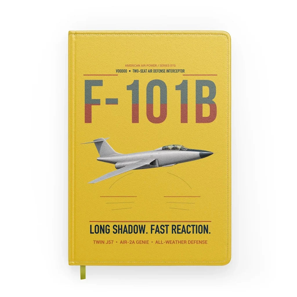 F-101B Voodoo design on yellow notebook