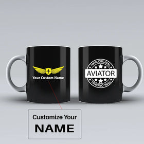 100 Original Aviator Ceramic White Mugs