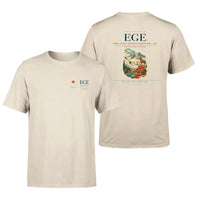Thumbnail for Eagle County Regional Airport (EGE) design printed on beige double-side t-shirt