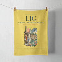 Thumbnail for Limoges – Bellegarde Airport (LIG) design on yellow towel