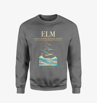 Thumbnail for Elmira Corning Regional Airport (ELM) design on gray sweatshirt
