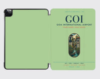Thumbnail for Goa International Airport Dabolim (GOI) design on light green ipad tablet case