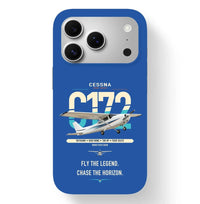 Thumbnail for Cessna 172 Skyhawk design on blue magsafe iphone case, for iPhone 17 Pro