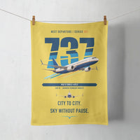 Thumbnail for Boeing 737 MAX 8 design on yellow towel