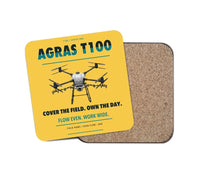 Thumbnail for DJI Agras T100 design on yellow 1 piece coaster