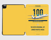 Thumbnail for Fokker 100 design on yellow ipad tablet case