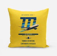 Thumbnail for Boeing 777F design on yellow pillow