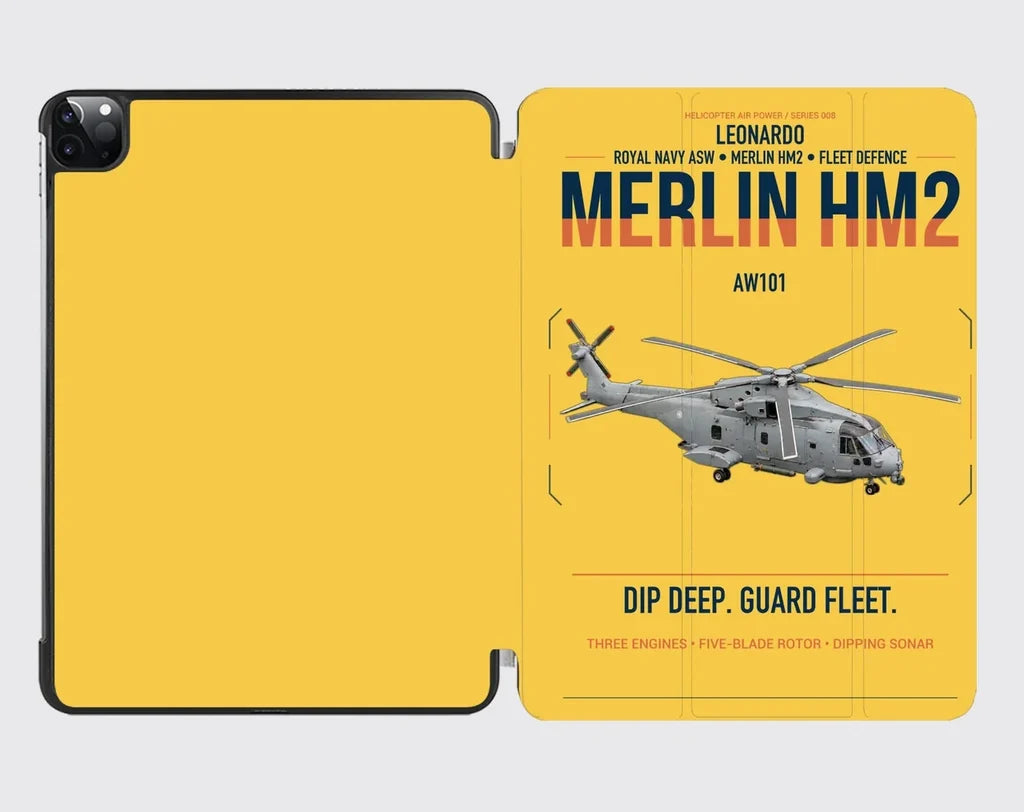 Leonardo AW101 Merlin HM2 design on yellow ipad tablet case