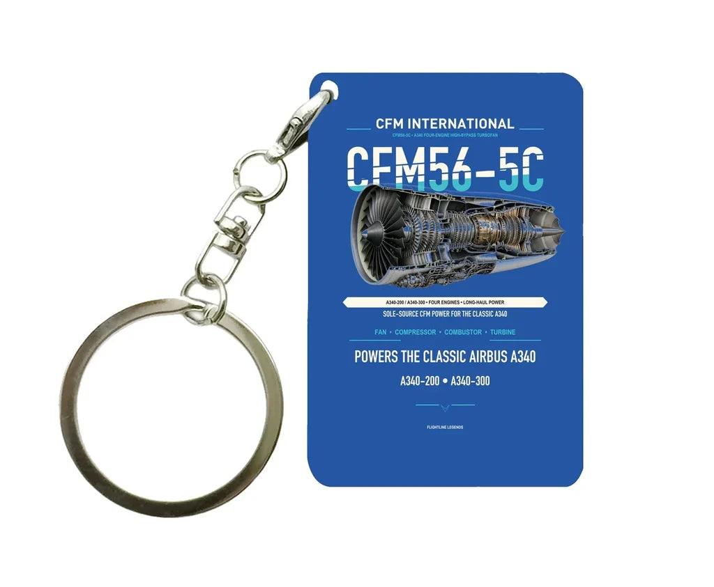 CFM56-5C Key Chain design on blue key chain