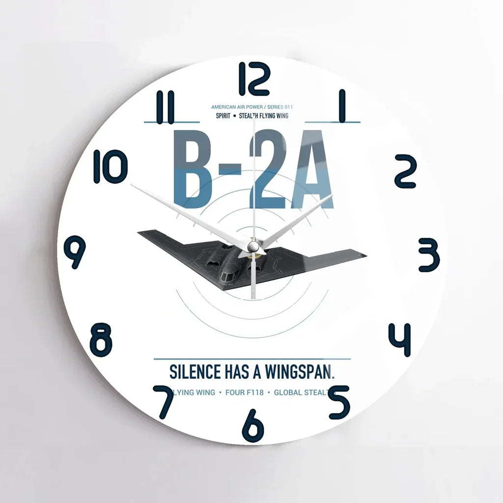 B-2A Spirit design on white no frame wall clock