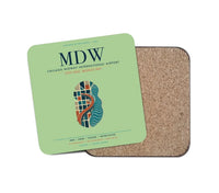 Thumbnail for Chicago Midway International Airport (MDW) design on light green 1 piece coaster