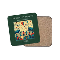 Thumbnail for The Kite Day Tribute - Designed Coasters design on dark green 1-piece