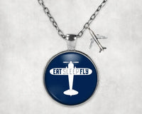 Thumbnail for Eat Sleep Fly & Propeller Necklace - view 3