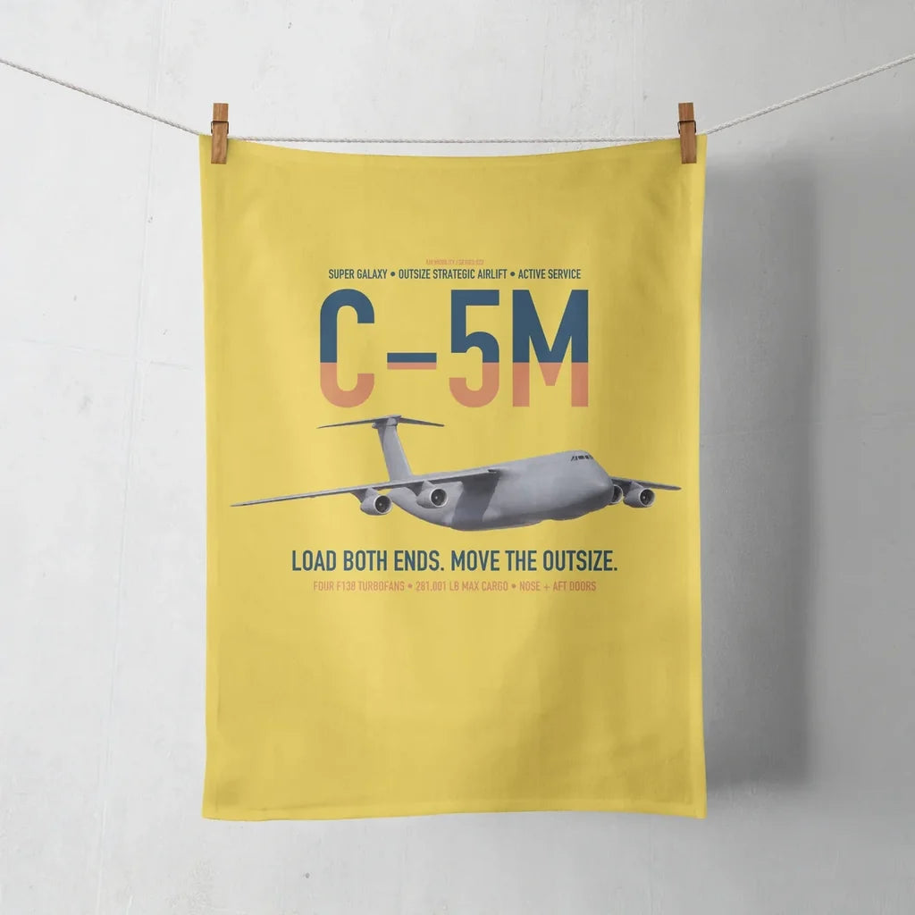 C-5M Super Galaxy design on yellow towel