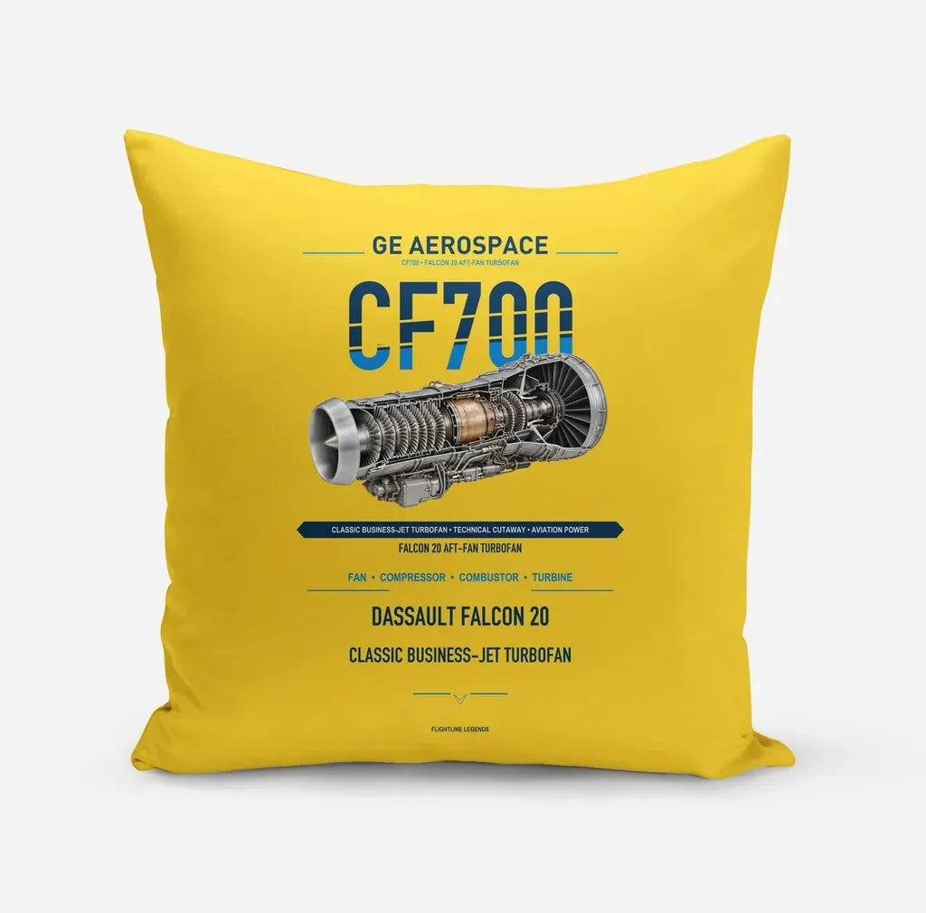 CF700 design on yellow pillow
