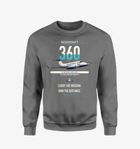 Thumbnail for Beechcraft King Air 360 design on gray sweatshirt