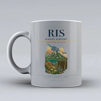 Thumbnail for Rishiri Airport (RIS) airport code design on light gray ceramic mug