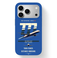 Thumbnail for Boeing 777-300ER design on blue magsafe iphone case