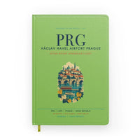 Thumbnail for Václav Havel Airport Prague (PRG) design on light green notebook