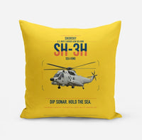 Thumbnail for Sikorsky SH-3H Sea King design on yellow pillow