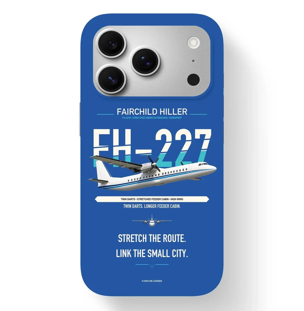 Fairchild Hiller FH-227B Case design on blue iphone case