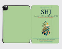 Thumbnail for Sharjah International Airport (SHJ) design on light green ipad tablet case