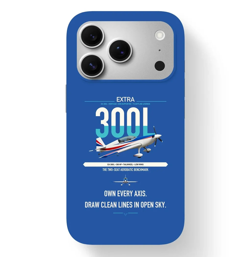 Extra 300L design on blue magsafe iphone case, for iPhone 17 Pro