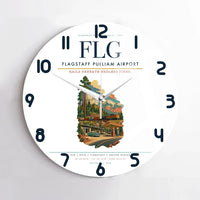 Thumbnail for Flagstaff Pulliam Airport (FLG) design on white no frame wall clock