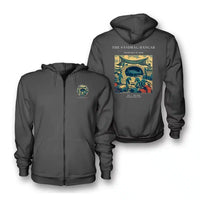 Thumbnail for VINTAGE G4505 - The Sandbag Hangar - Premium Zipped Hoodie design on darkgray