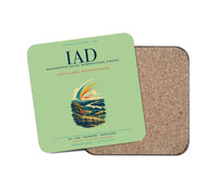 Thumbnail for Washington Dulles International Airport (IAD) design on light green 1 piece coaster