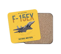 Thumbnail for F-15EX Eagle II design on yellow 1 piece coaster