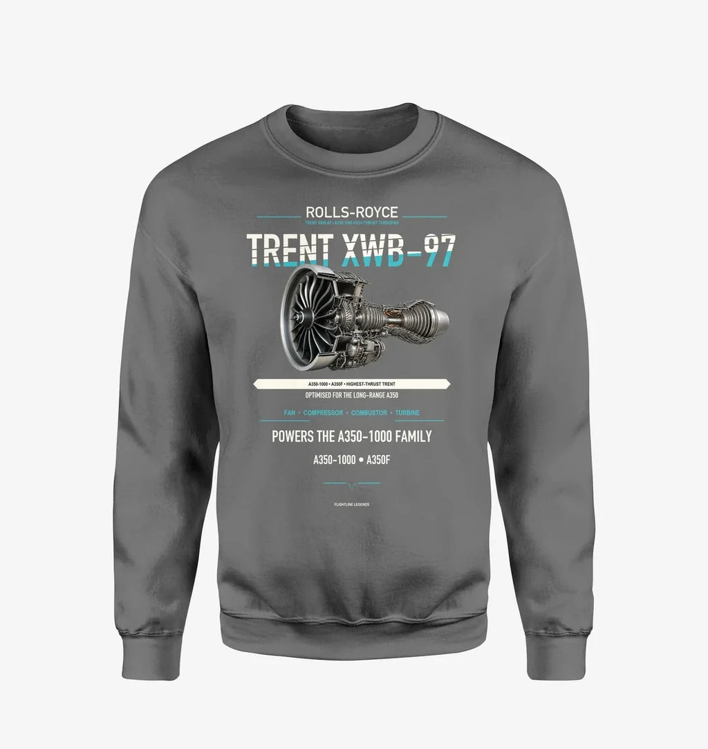 TRENT XWB-97 design on gray sweatshirt