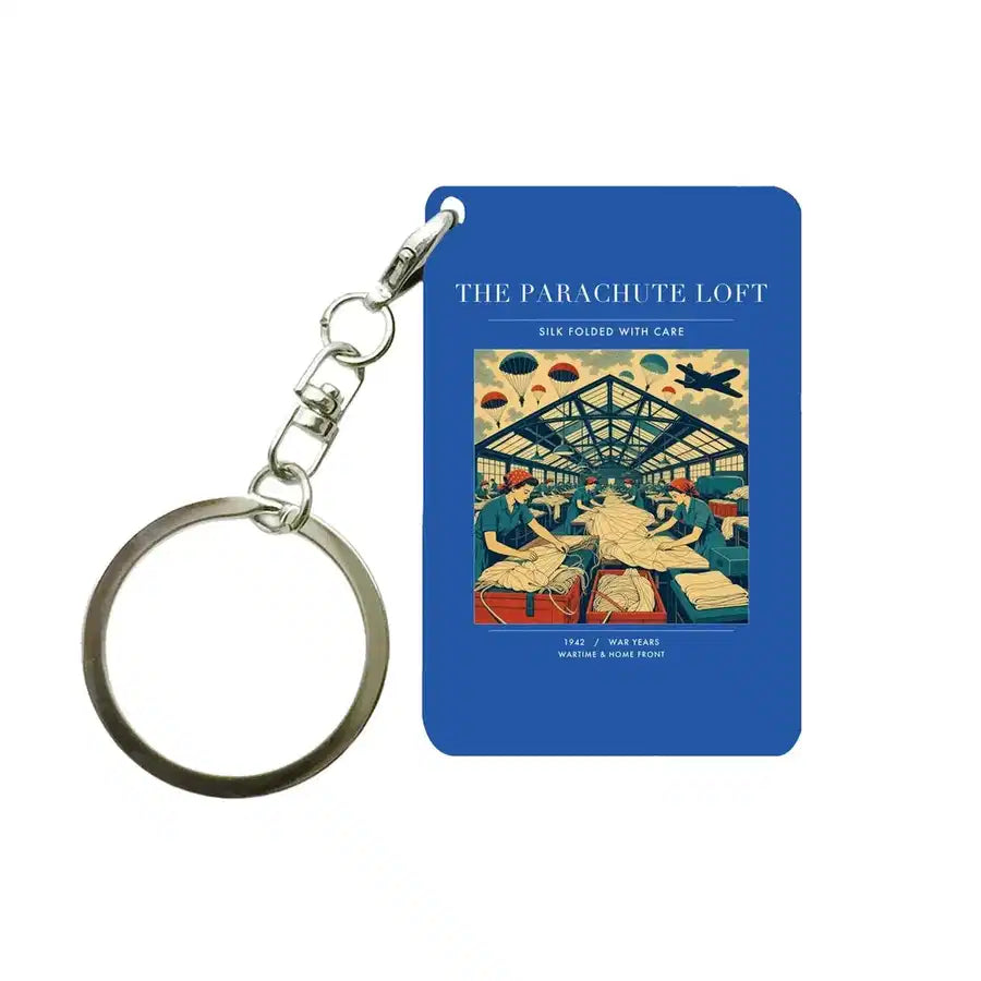 VINTAGE G4508 - The Parachute Loft - Designed Key Chain design on blue