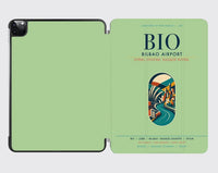 Thumbnail for Bilbao Airport (BIO) design on light green ipad tablet case