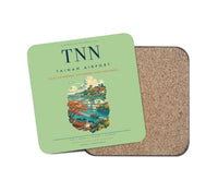 Thumbnail for Tainan Airport (TNN) design on light green 1 piece coaster