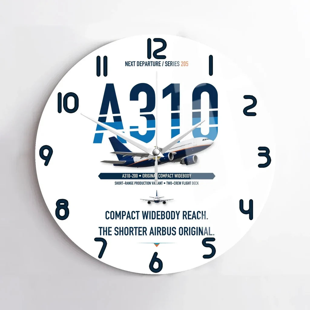 Airbus A310-200 design on white no frame wall clock
