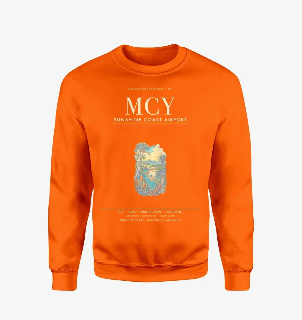 Sunshine Coast Airport MCY Sweatshirt - Orange