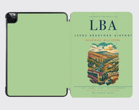 Thumbnail for Leeds Bradford Airport (LBA) design on light green ipad tablet case